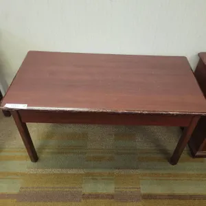 Rectangular Wooden Coffee Table with Four Tapered Legs