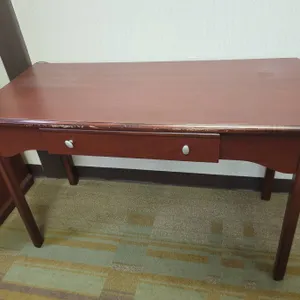 Rectangular Wooden Writing Desk with Single Drawer
