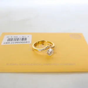 18KGP STAMPED 1CT GRA CERTIFIED ROUND BRILLIANT