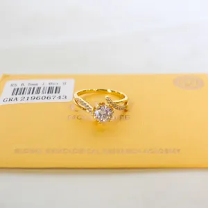 18KGP STAMPED 1CT GRA CERTIFIED ROUND BRILLIANT