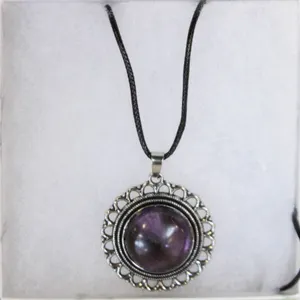 AMETHYST CRYSTAL SUN NECKLACE