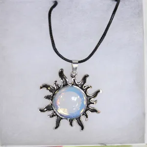 OPALITE CRYSTAL BOHO-STYLE SUN NECKLACE