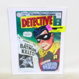 REPRINTED FRONT COVER DETECTIVE COMICS 12 CENT