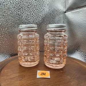 VTG Anchor Hocking Quartz Pink Salt & Pepper