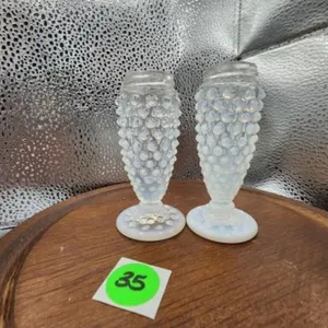Fenton Moonstone Hobnail Opalescent Salt & Pepper