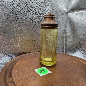 Single Amber Federal Glass Salt & Pepper Shaker