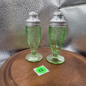 Anchor-Hocking URANIUM Cameo Ballerina Green