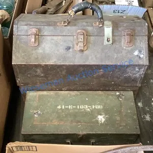 MILITARY ELECTRICAL BOX AND VINTAGE TACKLE BOX