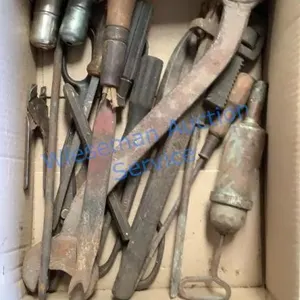 WRENCHES, SCREWDRIVERS, GREASE GUN, ETC.