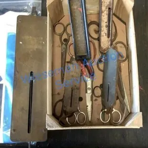 BRASS FRONT SCALES AND ANTIQUE SCISSORS