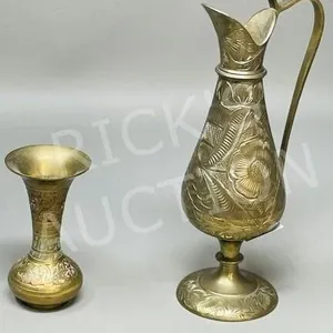 2 brass ornaments - 4" & 8" tall