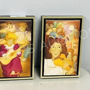 2 original oil on canvas paintings by F. Gravel