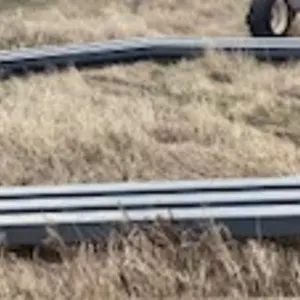 Set of 2 heavy steel bin pads.