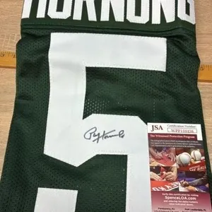 Signed Green Bay Packers #5 Paul Hornung Jersey