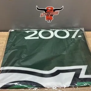 Unused Sask. Roughrider 2007 Grey Cup Flag. 3FT x