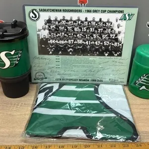 Sask. Roughrider Travel Mug, Little Thermos, 1966
