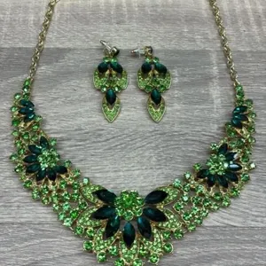 Austrian Crystal Necklace & Earrings. *SC