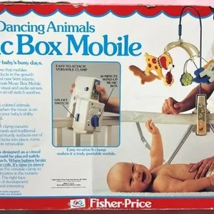 Vintage Fisher Price Dancing Animals music mobile