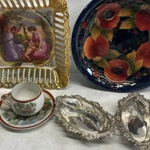 Antique Moorcroft Dish China Teacup lot