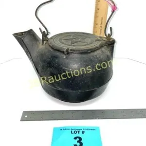 CAST IRON KETTLE, TEAPOT, COFFEE POT