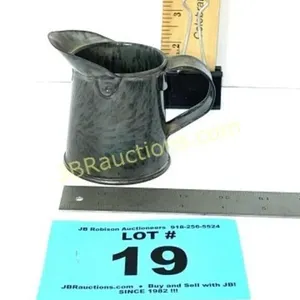 SMALL GRANITEWARE CREAMER GRAY