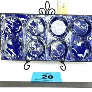 BLUE & WHITE GRANITEWARE MUFFIN PAN BAKING PAN