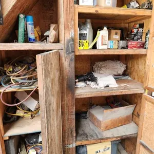 Contents of Cabinets Under Shelves