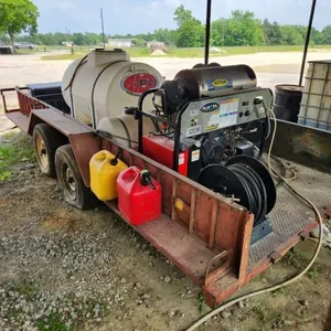Hot Water Pressure Washer Trailer Full Package - Fully Equipped & Ready to Work!