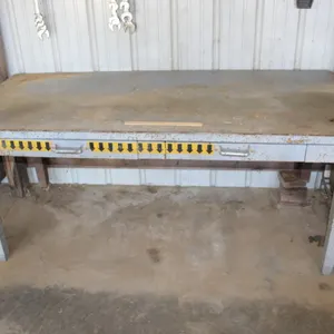 Metal Work Table, Back Legs Are Short, Measures 72 X 34 X 30