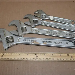 4 Graduating Adjustable Wrenches