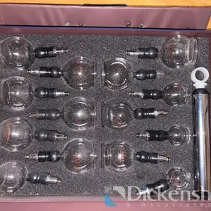 GLASS CUPPING THERAPY SET IN CASE