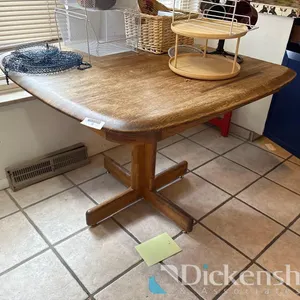 WOOD DINING TABLE ONLY (CONTENTS NOT INCLUDED)