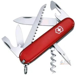 New - Victorinox Camper Knife Swiss Army knife, featuring a classic red casing .