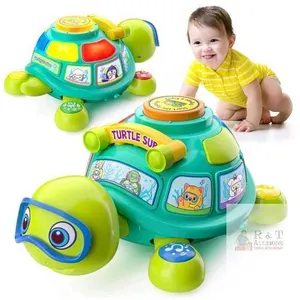 New Educational Baby Toys Musical Crawling Turtle, Infant Toys for 0-6 7 8 9 10 Month Old Boy Girl