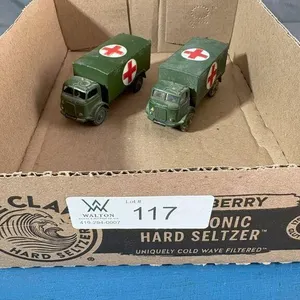 2 pcs Dinky Toys Military Ambulance