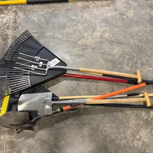 Yard Tools. Rakes, Shovels, Pitch fork etc