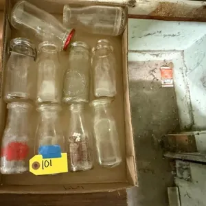 Flat of milk bottles