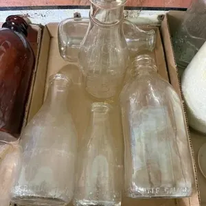 Flat of milk bottles