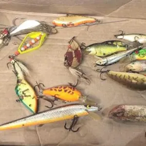 Flat of Assorted Fishing Lures