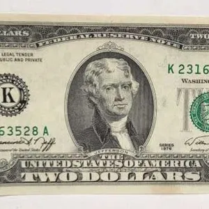 1976 Jefferson $2 Bill