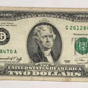 1976 Jefferson $2 Bill