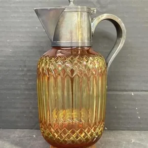 Amberina Glass Pitcher (syrup?)