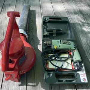 Power Drill and Lawn Blower