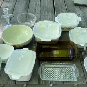 Large Lot of Corningware and Dishes