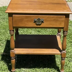 Maple Side Table with Drawer