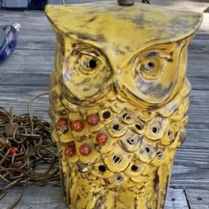Mid Century Ceramic Hanging Owl Lamp