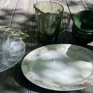 Egg Plate, Bowls and Platter