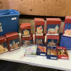 Large Tote of New Christmas Villages