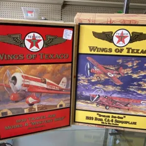 2 Wings of Texaco Diecast Planes