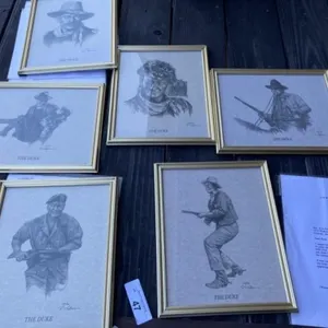 6 - Signed & Numbered John Wayne Prints